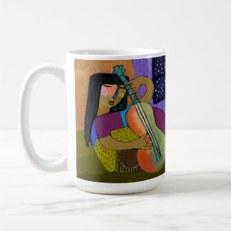 Mädchen mit Gitarre-Tasse Kaffeetasse