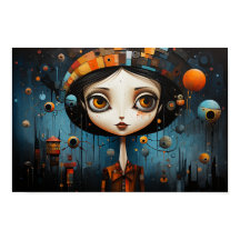 Mädchen mit großen Augen Halloween