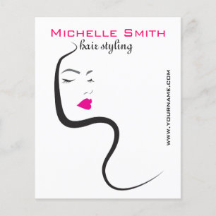 Mädchen mit Haarstyling-Symbol Flyer
