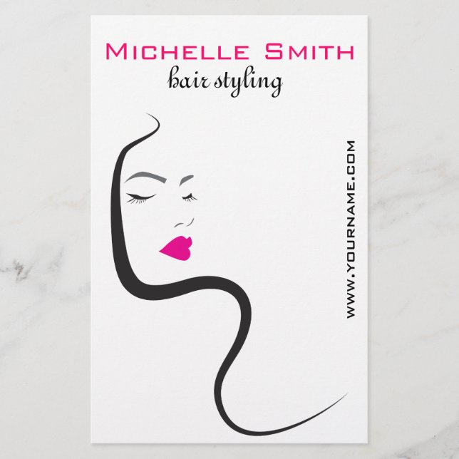 Mädchen mit Haarstyling-Symbol Flyer (Vorne)