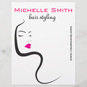 Mädchen mit Haarstyling-Symbol Flyer