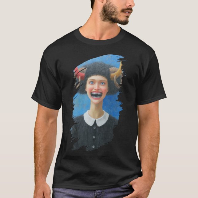Mädchen mit Hörnern T-Shirt (Vorderseite)