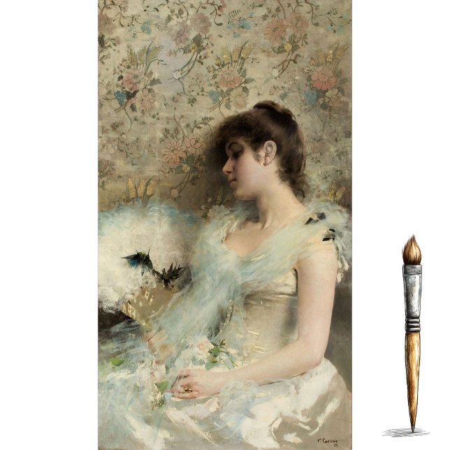 Mädchen mit Hummingvögeln von Vittorio Matteo Corc Seidenpapier (Von Creator hochgeladen)