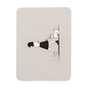 Mädchen mit Hund Magnet