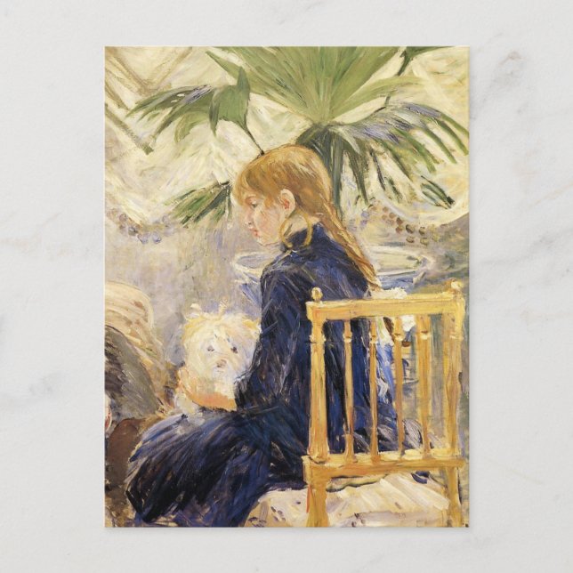 Mädchen mit Hund von Berthe Morisot Postcard Postkarte (Vorderseite)