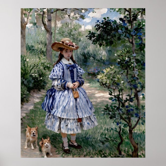 Mädchen mit Hunden Poster (Vorne)