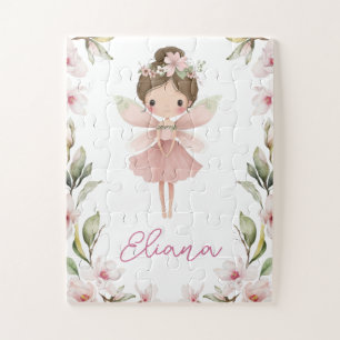 Mädchen mit individuellem Namen personalisiertes F Puzzle