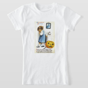 Mädchen mit Jack o' Lantern T-Shirt