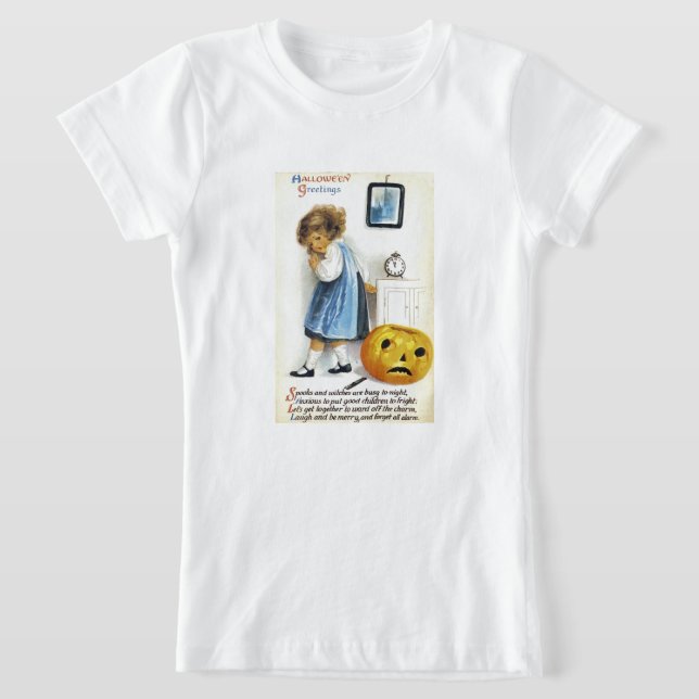 Mädchen mit Jack o' Lantern T-Shirt (Ablage )