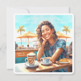 Mädchen mit Kaffeepause