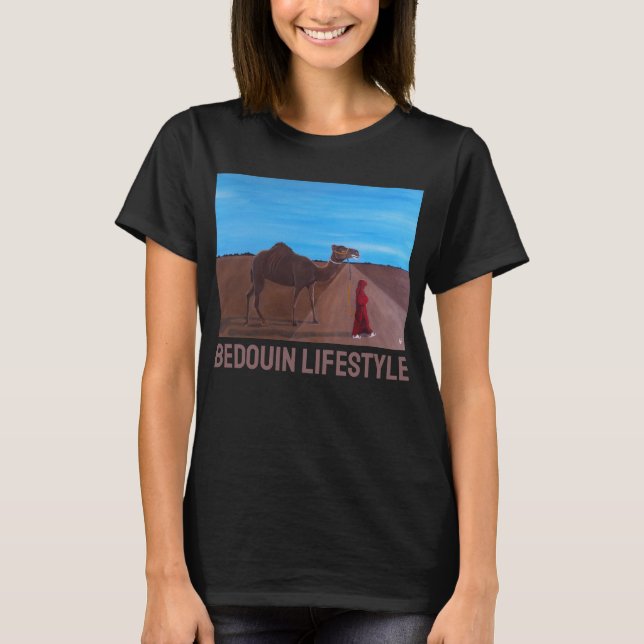 Mädchen mit Kamel-Gemälde von Alfred Fox T-Shirt (Vorderseite)