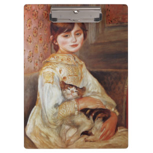 Mädchen mit Katze, Auguste Renoir Klemmbrett