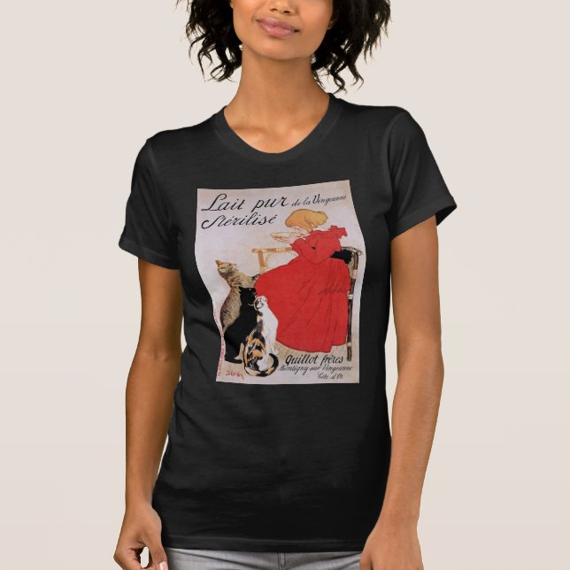 Mädchen mit Katzen, Alexandre Steinlen T-Shirt (Vorderseite)