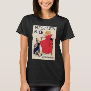 Mädchen mit Katzen, Vintage Poster, Alexandre Stei T-Shirt
