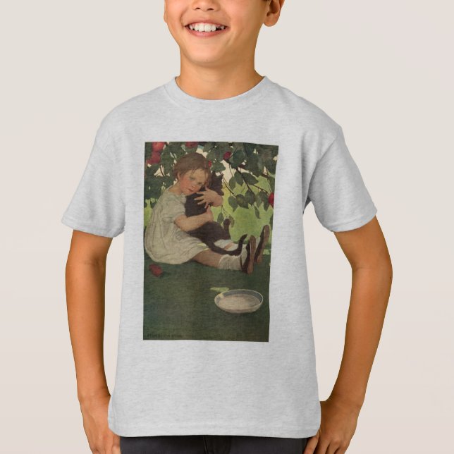 Mädchen mit Kitten T-Shirt (Vorderseite)