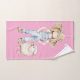 Mädchen mit Lamm Handtuch