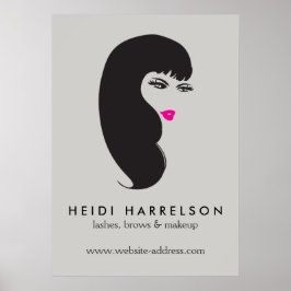 Mädchen mit Lashes Poster