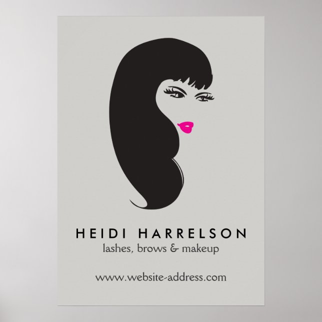 Mädchen mit Lashes Poster (Vorne)