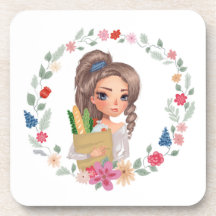 Mädchen mit Lebensmitteln