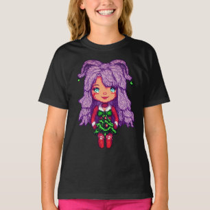Mädchen mit lila Haaren T-Shirt