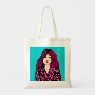 Mädchen mit lila Haaren Tragetasche