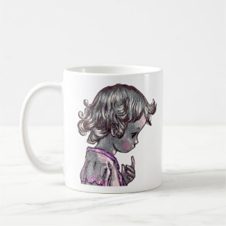Mädchen mit Lockenhaar Tasse