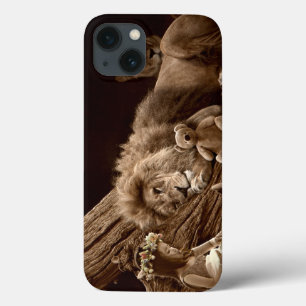 Mädchen mit Löwe und Teddy Bär Case-Mate iPhone Hülle