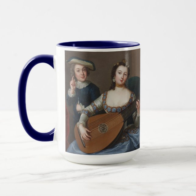 MÄDCHEN MIT LUTE TASSE (Links)
