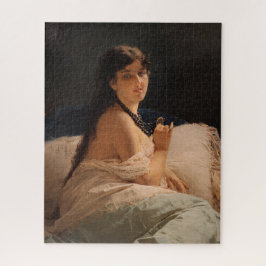 Mädchen mit Medallion (von Gerolamo Induno) Puzzle