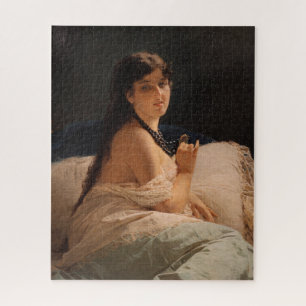 Mädchen mit Medallion (von Gerolamo Induno) Puzzle