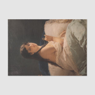 Mädchen mit Medallion (von Gerolamo Induno) Seidenpapier