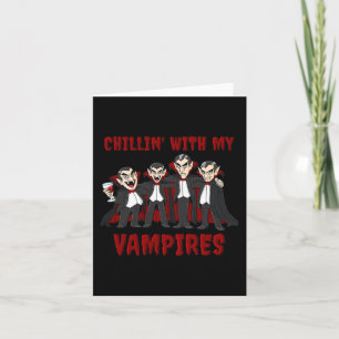 Mädchen mit meinen Vampiren Halloween-Jungen Kinde Karte