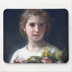 Mädchen mit Mimosa, Bouguereau Mousepad