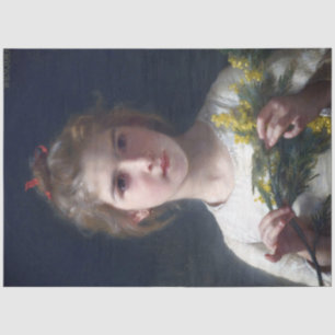 Mädchen mit Mimosa, Bouguereau Seidenpapier