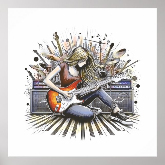 Mädchen mit musikalischen Begabungen Poster (Vorne)