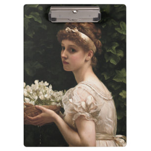 Mädchen mit Pea-Blüten (von Edward Poynter) Klemmbrett