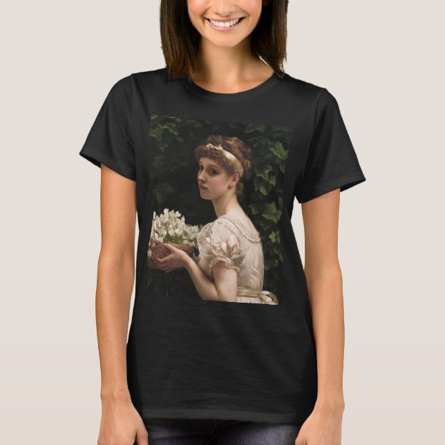 Mädchen mit Pea-Blüten (von Edward Poynter) T-Shirt (Vorderseite)