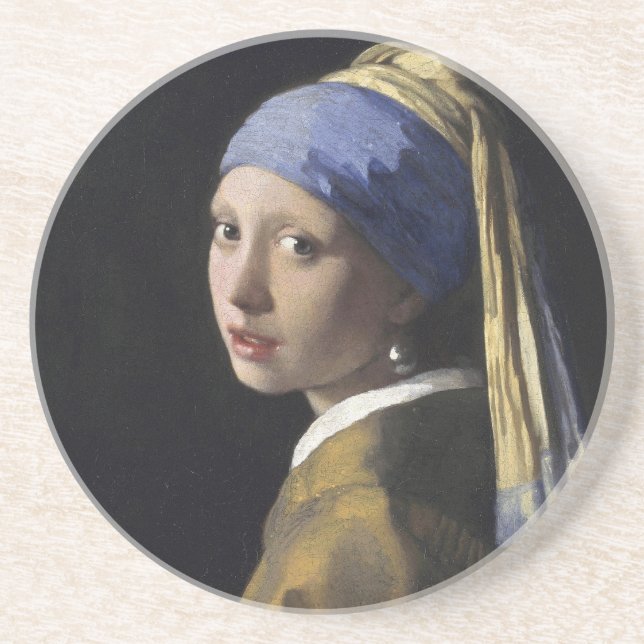 Mädchen mit Perlenerring Untersetzer (Vorne)
