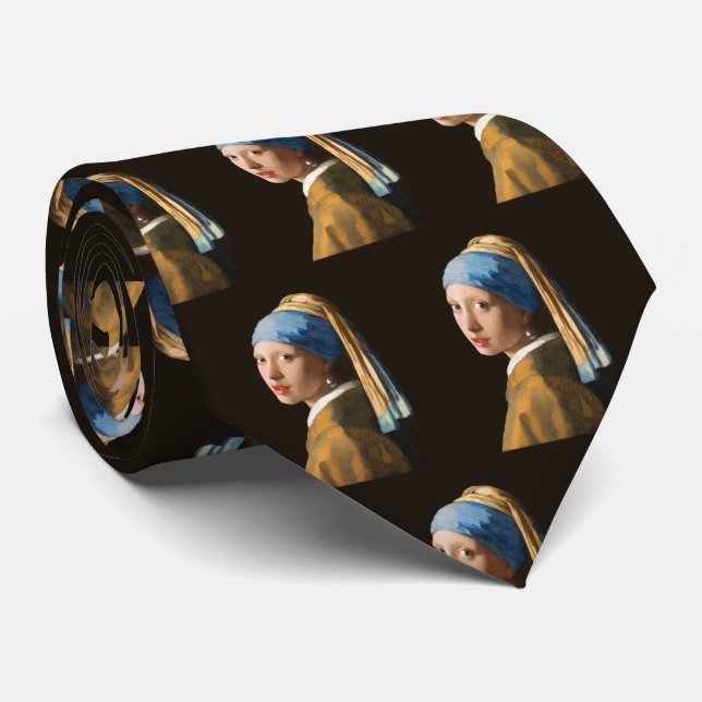 Mädchen mit Perlenohrgemälde Krawatte (Gerollt)