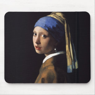 Mädchen mit Perlenohrgemälde von Vermeer Mousepad