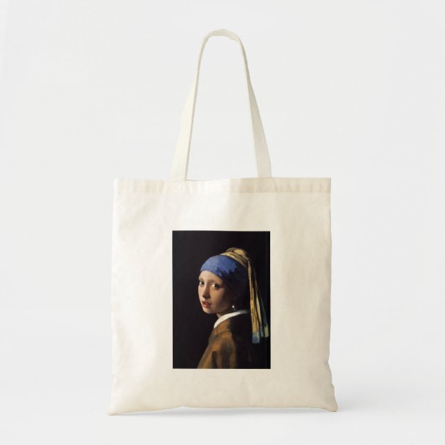 Mädchen mit Perlenohrgemälde von Vermeer Tragetasche (Vorne)