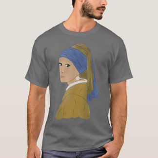 Mädchen mit Perlenohrmuschel T-Shirt