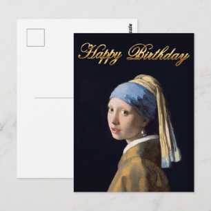 Mädchen mit Perlenohrring 1665 Alles Gute zum Gebu Postkarte
