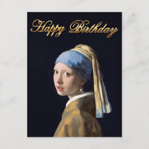 Mädchen mit Perlenohrring 1665 Alles Gute zum Gebu Postkarte