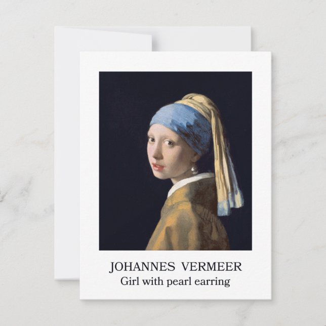 Mädchen mit Perlenohrring 1665 Johannes Vermeer (Vorderseite)