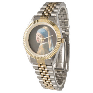 Mädchen mit Perlenohrring (1665) Johannes Vermeer Armbanduhr