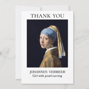 Mädchen mit Perlenohrring 1665 Johannes Vermeer Dankeskarte