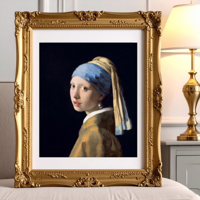 Mädchen mit Perlenohrring 1665 Johannes Vermeer Fotodruck (Girl with a pearl earring)