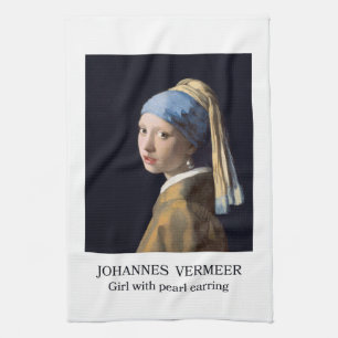 Mädchen mit Perlenohrring 1665 Johannes Vermeer Geschirrtuch