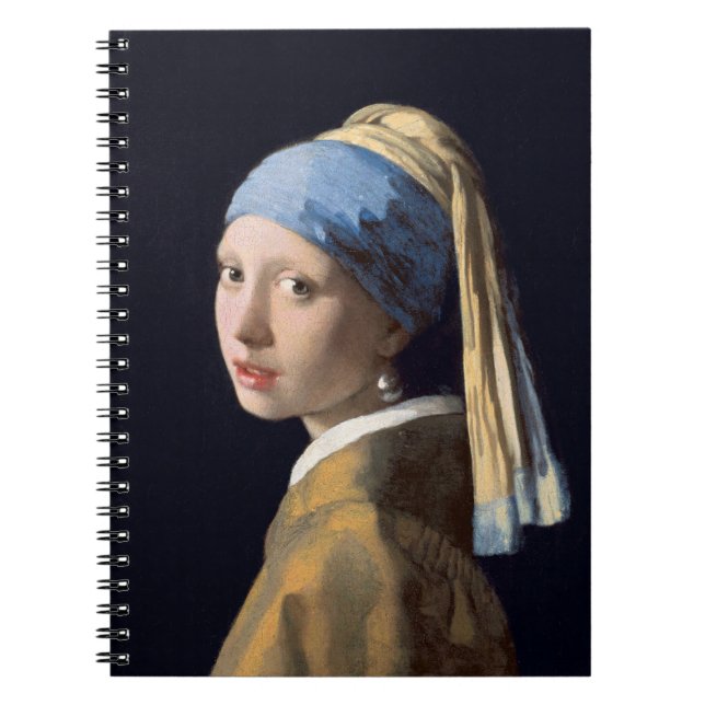 Mädchen mit Perlenohrring 1665 Johannes Vermeer Notizblock (Vorderseite)